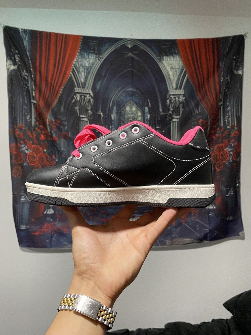 Heely’s Skate Shoes Pink & Black Girls Size 6 - Picture 2 of 6